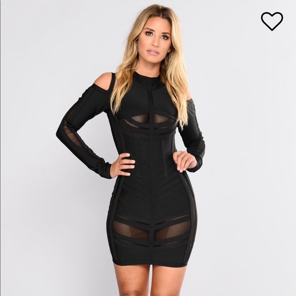 Fashion Nova Dresses & Skirts - WORN ONCE - fashion nova bandage cutout dress